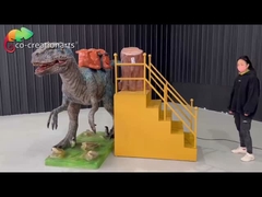Ce Πιστοποιημένος Animatronic Δεινόσαυρος Ride Βελοκυραπτόρος Ride 4m μήκος