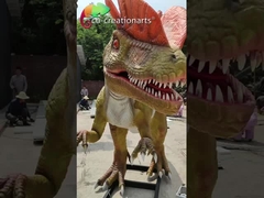Στεγανή ζωή - ηλεκτρονικό εφέ Dilophosaurus 5meters δεινοσαύρων ηλεκτρονικό εφέ μεγέθους