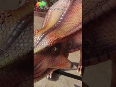 Ρητίνης Protoceratops μεγάλη ομαλή επιφάνεια δεινοσαύρων αγαλμάτων φίμπεργκλας ζωική