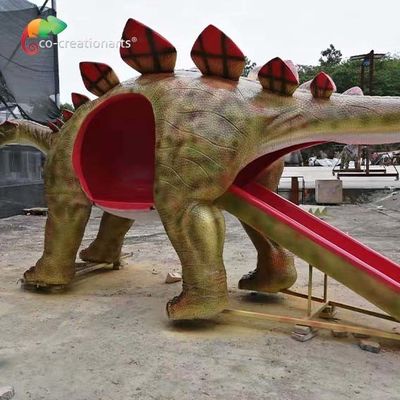 Προσαρμοσμένη φωτογραφική διαφάνεια Stegosaurus φίμπεργκλας εξοπλισμού παιδικών χαρών δεινοσαύρων 6M